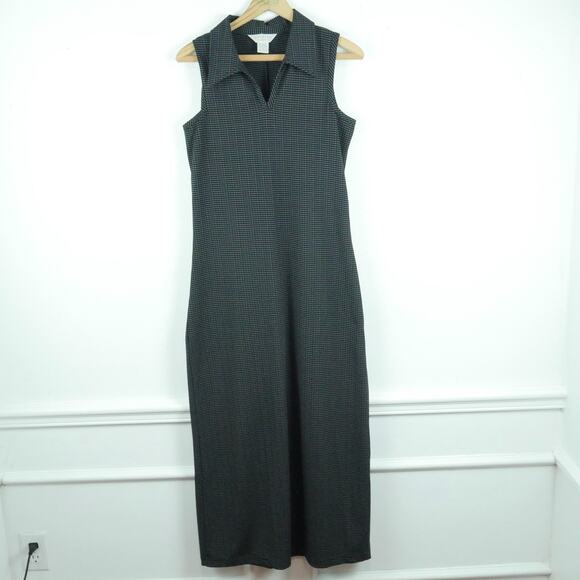Vintage Express S Maxi Dress Black Dark Academia Y2K 90s Grunge Whimsigoth Punk - Picture 1 of 9